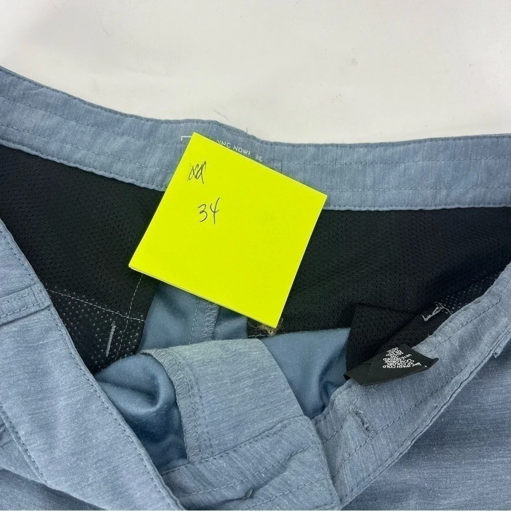 Dravus Mens Hybrid Shorts Heathered Blue Performance‎ Active Travel Size 34